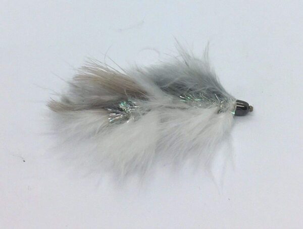 Six (6) Articulated Barely Legal White/G Dry Flies Nymphs Fly Fishing Flies Kit