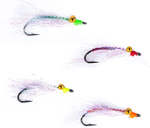 4pcs Clouser Minnow Fly Fishing Flies Assort Dry Flies Nymphs Fly Fishing Flies Kit