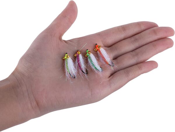 4pcs Clouser Minnow Fly Fishing Flies Assort Dry Flies Nymphs Fly Fishing Flies Kit - Image 2