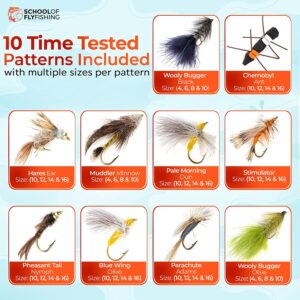 – Trout Flies 40 PC Assortment Dry Flies Nymphs Fly Fishing Flies Kit
