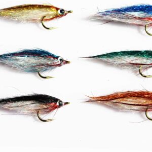 12 pcs Wounded Minnow Fly Ice Dub UV Polar F Dry Flies Nymphs Fly Fishing Flies Kit