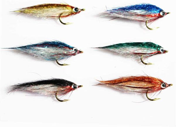 12 pcs Wounded Minnow Fly Ice Dub UV Polar F Dry Flies Nymphs Fly Fishing Flies Kit - Image 2