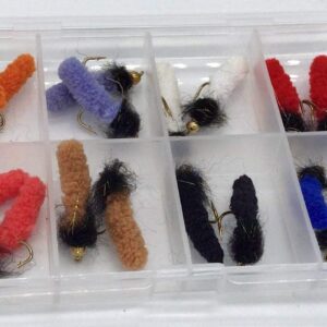 Fly Fishing Mop Flies Set containing Beadhea Dry Flies Nymphs Fly Fishing Flies Kit