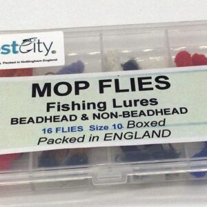 Fly Fishing Mop Flies Set containing Beadhea Dry Flies Nymphs Fly Fishing Flies Kit