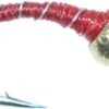 Red Zebra Midge Silver Bead Head 1 Dozen Dry Flies Nymphs Fly Fishing Flies Kit - Image 2