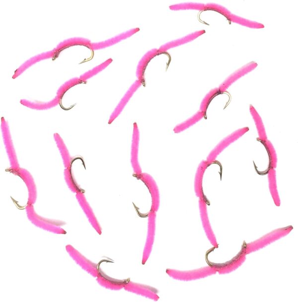 San Juan Worm Fly Fishing Trout Flies with B Dry Flies Nymphs Fly Fishing Flies Kit