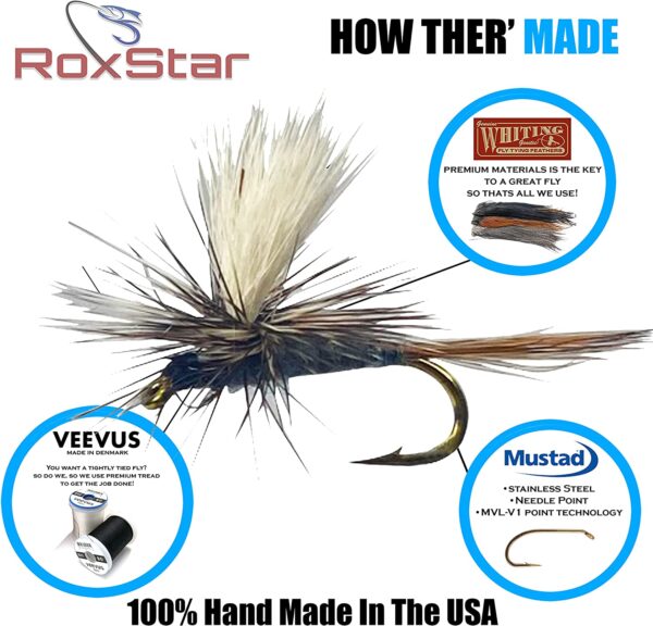 RoxStar Fishing Fly Shop Trophy Trout Fly  Dry Flies Nymphs Fly Fishing Flies Kit - Image 3