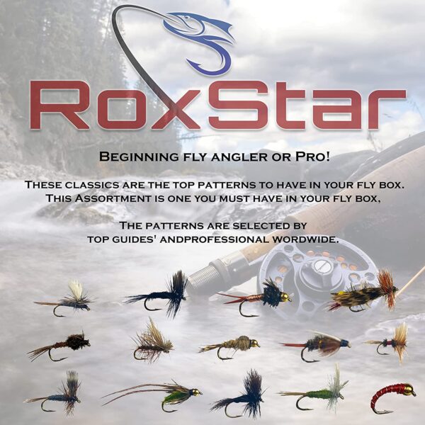 RoxStar Fishing Fly Shop Trophy Trout Fly  Dry Flies Nymphs Fly Fishing Flies Kit - Image 4