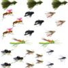 24 Pc Fly Fishing Set for Panfish  Trout  an Dry Flies Nymphs Fly Fishing Flies Kit