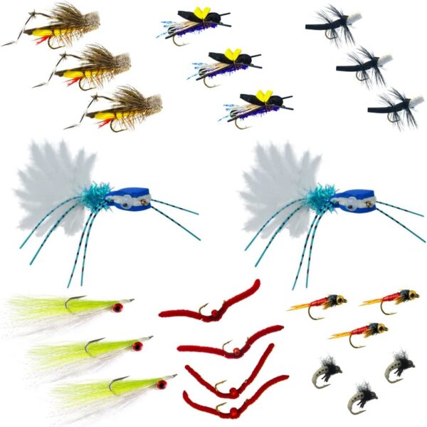 24 Pc Fly Fishing Set for Panfish  Trout  an Dry Flies Nymphs Fly Fishing Flies Kit - Image 2