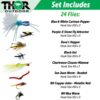 24 Pc Fly Fishing Set for Panfish  Trout  an Dry Flies Nymphs Fly Fishing Flies Kit - Image 3