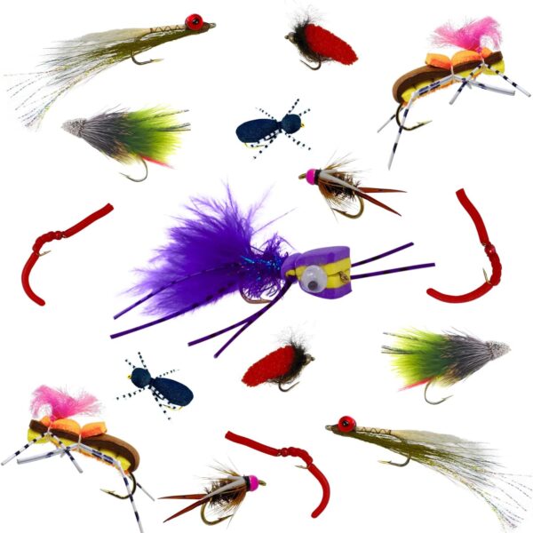 16 Pc Fly Fishing Set for Panfish  Trout  an Dry Flies Nymphs Fly Fishing Flies Kit