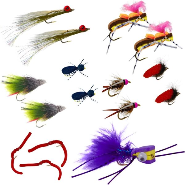 16 Pc Fly Fishing Set for Panfish  Trout  an Dry Flies Nymphs Fly Fishing Flies Kit - Image 2