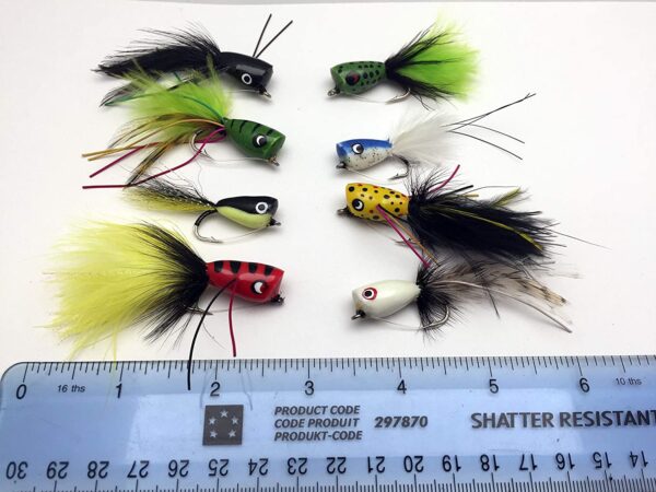 Fishing Bass Pike Flies 10 Pack Poppers Size Dry Flies Nymphs Fly Fishing Flies Kit - Image 2