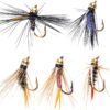 Hand Tied Flies Fly Flies with Copper Bead H Dry Flies Nymphs Fly Fishing Flies Kit