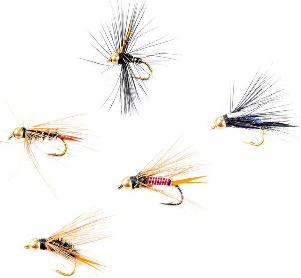 Hand Tied Flies Fly Flies with Copper Bead H Dry Flies Nymphs Fly Fishing Flies Kit - Image 4