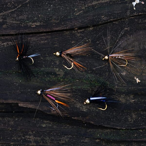 Hand Tied Flies Fly Flies with Copper Bead H Dry Flies Nymphs Fly Fishing Flies Kit - Image 6