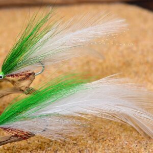 Deceiver Fishing Flies Green and White Red Dry Flies Nymphs Fly Fishing Flies Kit