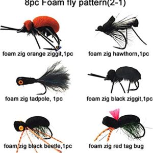 Riverrruns Best Assortment Combo Flies with  Dry Flies Nymphs Fly Fishing Flies Kit
