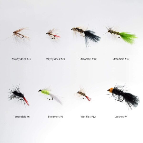 Fly Fishing Flies Kit Fly Assortment Trout B Dry Flies Nymphs Fly Fishing Flies Kit - Image 3