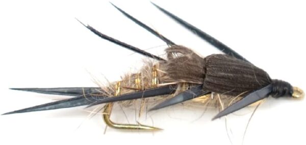 Double Bead Gold Ribbed Hare's Ear Nymph Fly Dry Flies Nymphs Fly Fishing Flies Kit - Image 2