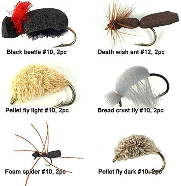 Best Assortment Flies Combo Carp Flies Wet T Dry Flies Nymphs Fly Fishing Flies Kit - Image 3