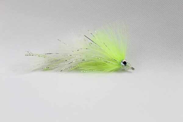 Chartreuse and White Marabou Game Changer Jo Dry Flies Nymphs Fly Fishing Flies Kit