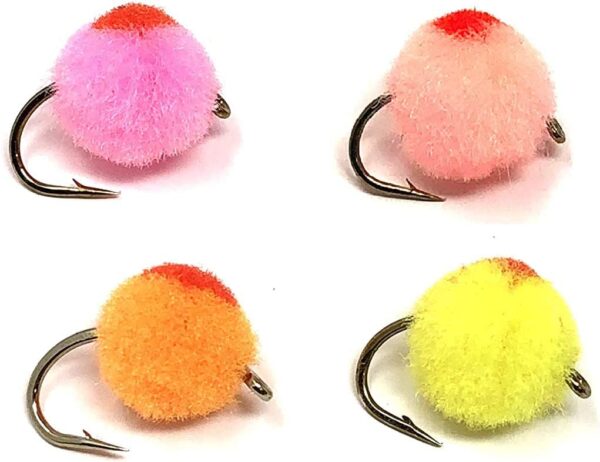 Trout & Salmon Eggs  12 Fly Fishing Wet Flie Dry Flies Nymphs Fly Fishing Flies Kit