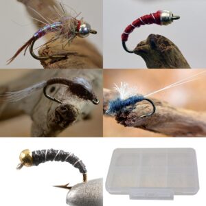 45 Flies Midge Assortment Mustad Signatu Dry Flies Nymphs Fly Fishing Flies Kit