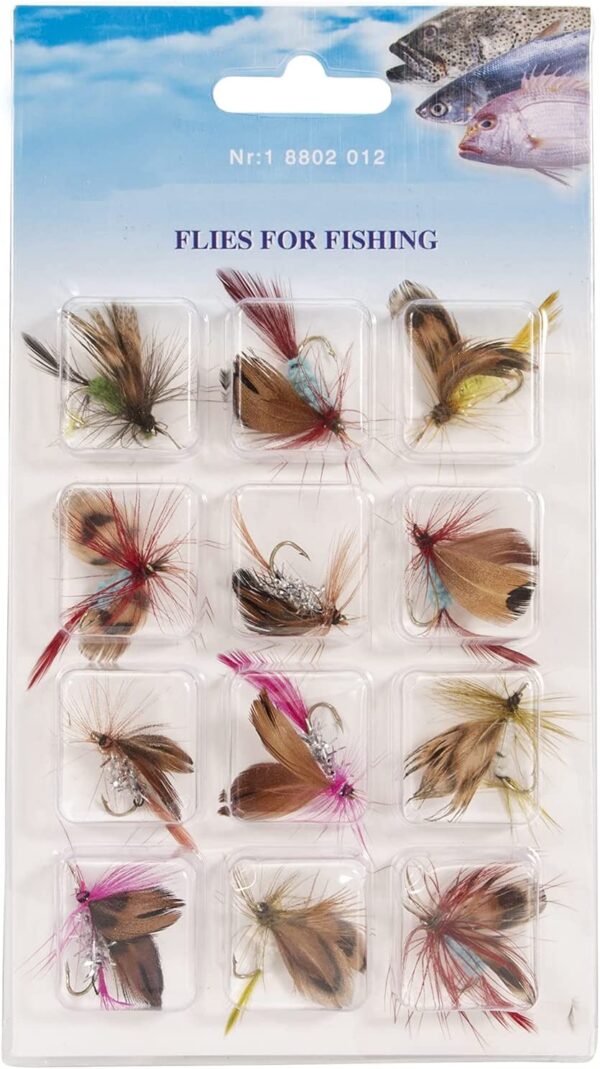 12pcs Fly Fishing Flies Kit Fly Fishing Lure Dry Flies Nymphs Fly Fishing Flies Kit