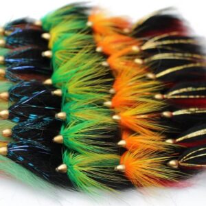 40 pcs/lot Cone Head Tube Fly 5 Colors Assor Dry Flies Nymphs Fly Fishing Flies Kit