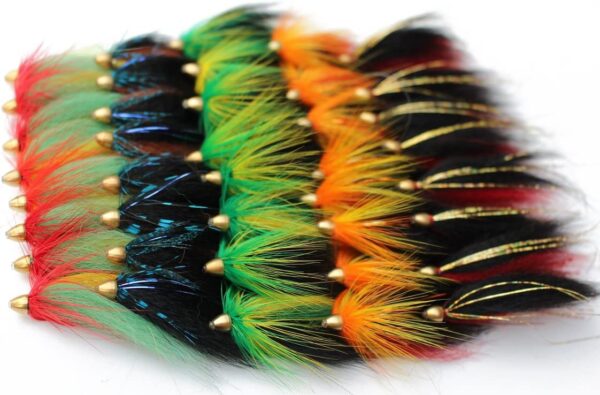 40 pcs/lot Cone Head Tube Fly 5 Colors Assor Dry Flies Nymphs Fly Fishing Flies Kit