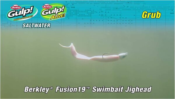 Gulp! Alive! Grub Soft Fishing Bait Pearl Whi Fishing Artificial Bait Soft Plastic Lures - Image 2