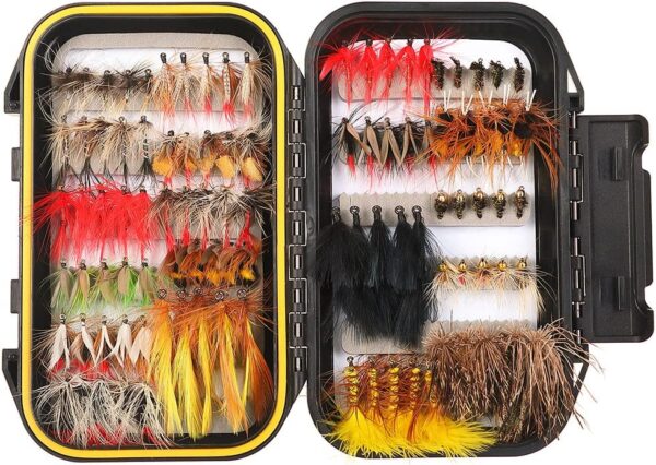 Fly Fishing Flies Kit 64/100/110/120pcs Ha Dry Flies Nymphs Fly Fishing Flies Kit