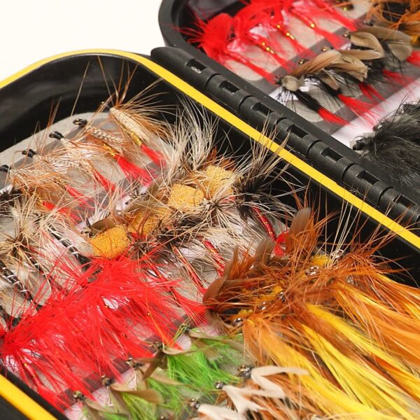 Fly Fishing Flies Kit 64/100/110/120pcs Ha Dry Flies Nymphs Fly Fishing Flies Kit - Image 4