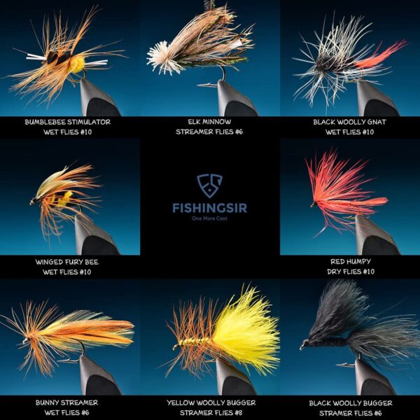 Fly Fishing Flies Kit 64/100/110/120pcs Ha Dry Flies Nymphs Fly Fishing Flies Kit - Image 6
