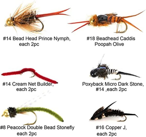 Best Assortment Flies Combo Carp Flies Wet T Dry Flies Nymphs Fly Fishing Flies Kit - Image 3