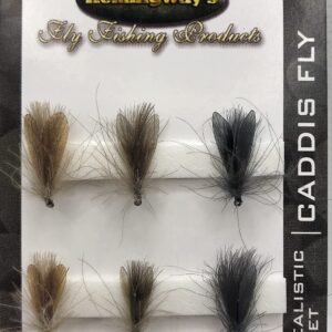 Realistic Caddis Sedge Set Multi-Size & Colo Dry Flies Nymphs Fly Fishing Flies Kit