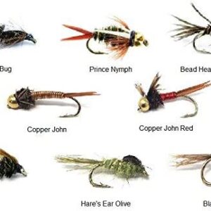 Fly Fishing Assortment with 8 Famous Nymph P Dry Flies Nymphs Fly Fishing Flies Kit