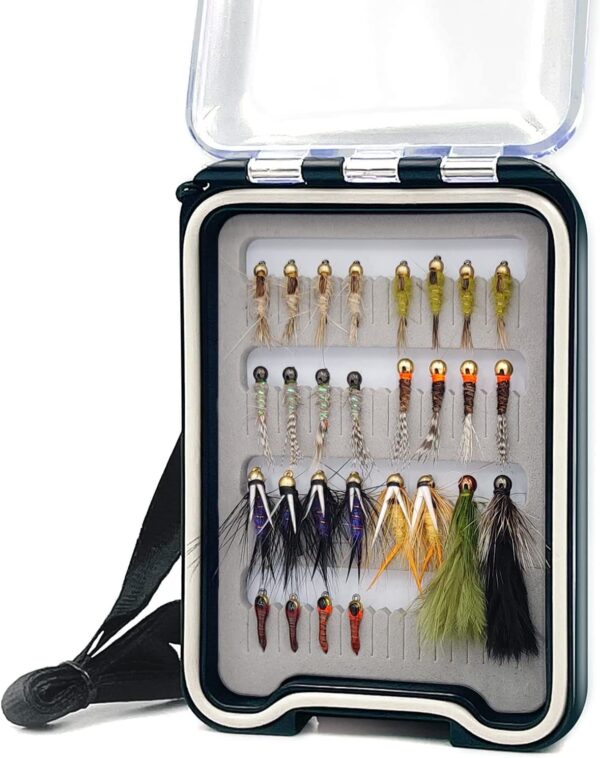 28 Pcs Fly Fishing Flies Kit Portable Handma Dry Flies Nymphs Fly Fishing Flies Kit