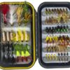 Gofor Fishing Premium Handmade Fly Fishing F Dry Flies Nymphs Fly Fishing Flies Kit