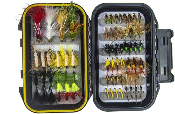 Gofor Fishing Premium Handmade Fly Fishing F Dry Flies Nymphs Fly Fishing Flies Kit