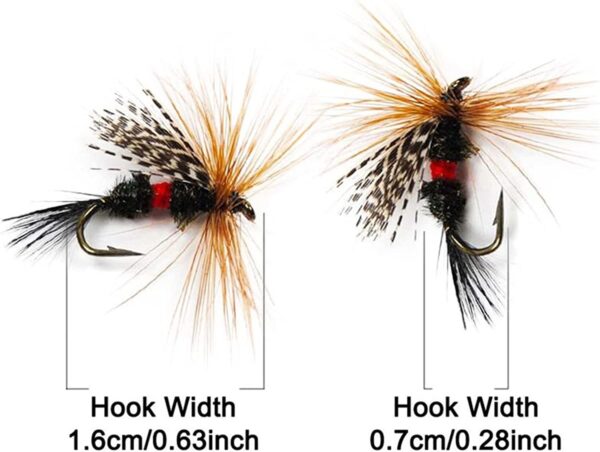 24/127-Pieces Fly Fishing Files Kit #8-#16 H Dry Flies Nymphs Fly Fishing Flies Kit - Image 8