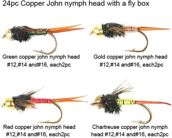 Riverruns Best Assortment Flies Combo with A Dry Flies Nymphs Fly Fishing Flies Kit - Image 2