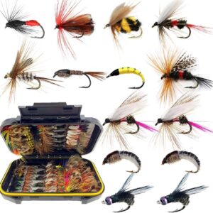 Fly Fishing Flies Kit  50/114Pcs Handmade Fl Dry Flies Nymphs Fly Fishing Flies Kit