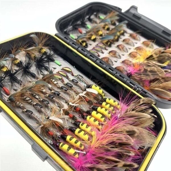 Fly Fishing Flies Kit  50/114Pcs Handmade Fl Dry Flies Nymphs Fly Fishing Flies Kit - Image 4