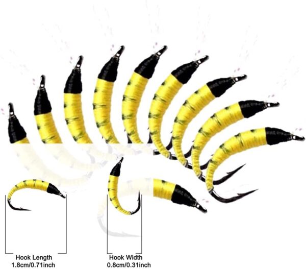 Fly Fishing Flies Kit  50/114Pcs Handmade Fl Dry Flies Nymphs Fly Fishing Flies Kit - Image 7
