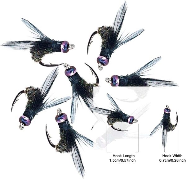 Fly Fishing Flies Kit  50/114Pcs Handmade Fl Dry Flies Nymphs Fly Fishing Flies Kit - Image 8