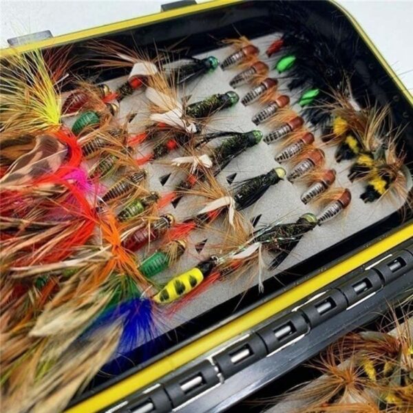 Fly Fishing Flies Kit  50/114Pcs Handmade Fl Dry Flies Nymphs Fly Fishing Flies Kit - Image 9