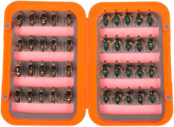 40pcs Fly Fishing Lure Kit Dry Fly Flies Bai Dry Flies Nymphs Fly Fishing Flies Kit